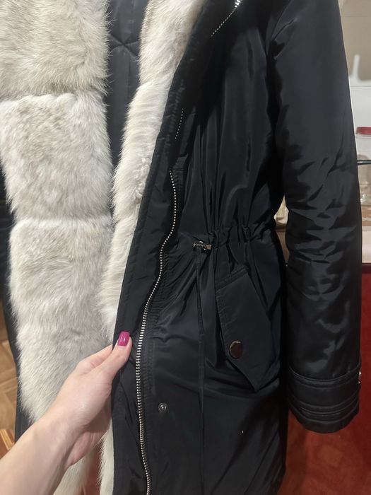 Парка с натуральним хутром фінского песця