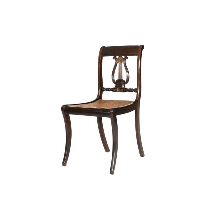 Conjunto Seis Cadeiras Jantar Inglesas, Estilo Sheraton, Século XIX
