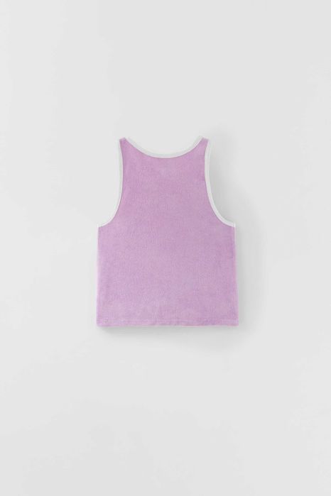 Zestaw top + spodenki ZARA 140 fioletowy