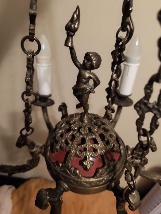 Żyrandol mosiężny