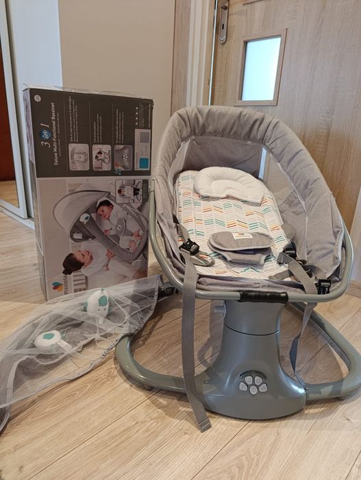 Leżaczek bujaczek Mastela 3w1 Deluxe – jak nowy, z muzyką