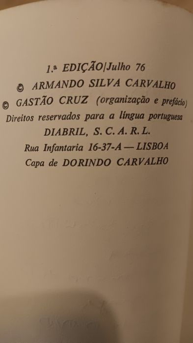 Armando Silva Carvalho, Antologia Poética