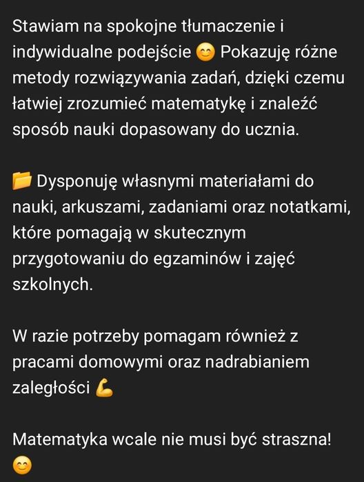 Korepetycje z matematyki online/ stacjonalnie