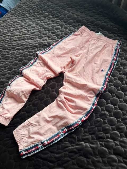 Spodnie Champion Vintage Retro track pants lekki śliski materiał, Y2K