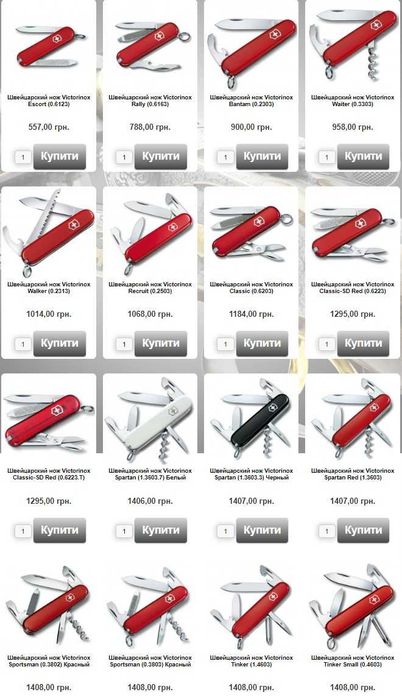 Швейцарские складные ножи Victorinox для туризма (Швейцария) Оригинал!