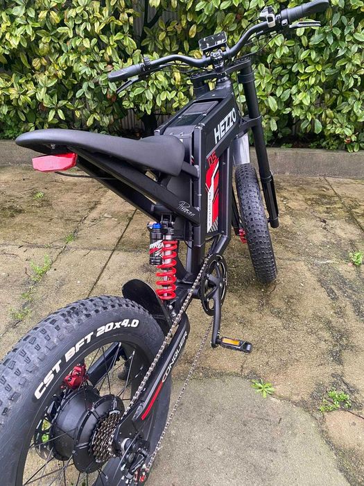 Bicicleta elétrica HEZZO D5 3000W 30Ah montanha offroad cross