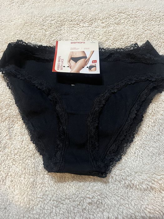 Majtki damskie z koronką typu figi, 4 pary