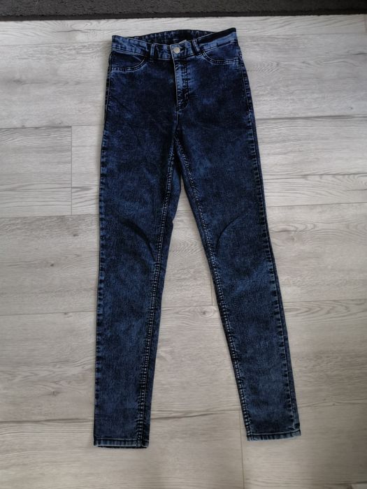 H&M elastyczne spodnie jeansy dżinsy wysoki stan.