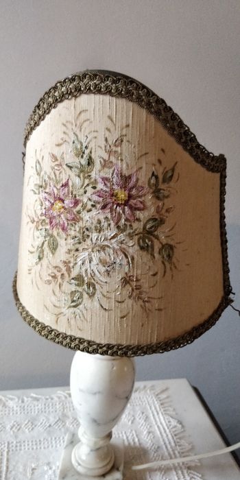 Candeeiro em Alabastro com Abajur