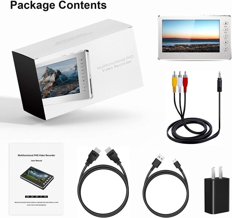 DIGITNOW VHS-цифровий конвертер, HD відеозахоплювач 1080P 60 кадрів/с,