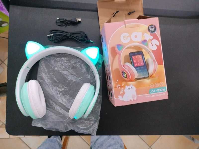 Słuchawki bluetooth Cat RGB