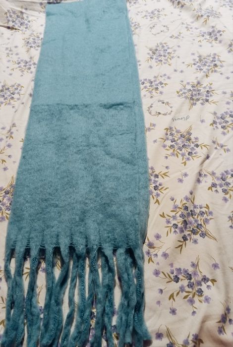 Шарф синій зимовий