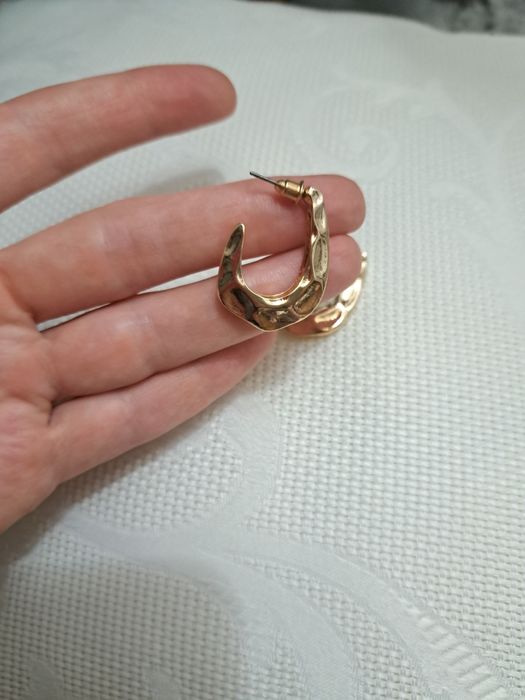 Фактурные серьги 2.5 см