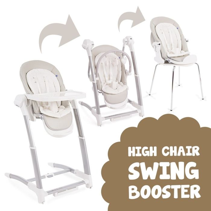 Стільчик для годування / укачуючий центр 3в1 KikkaBoo Swing Prima