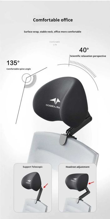 Підголовник для крісла універсальний, м'який (memory foam), новий