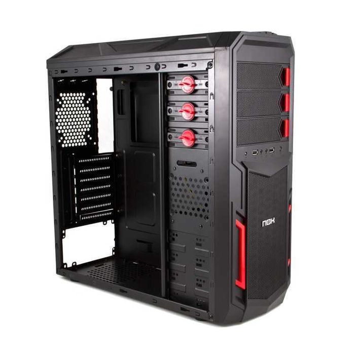 Caixa MidTower ATX NOX NX-3 USB 3.0 LED Vermelho