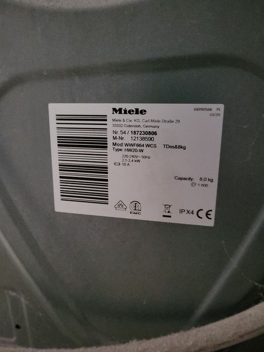 Pralka miele twindoss 8kg