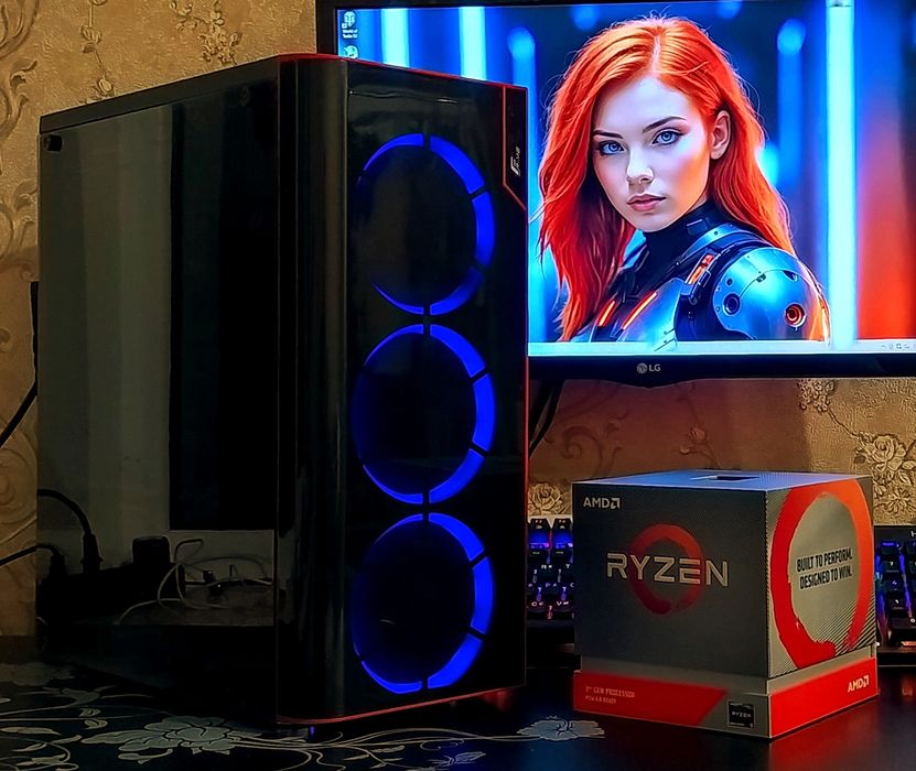 ПК RX570 8gb+ Ryzen 3 3100+ 8/16Gb DDR4 3200mhz ігровий компьютер AM4