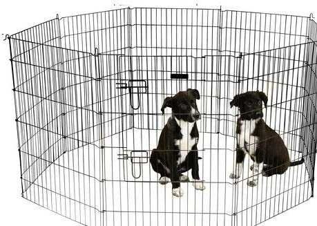 Parque para animais de estimação com 8 painéis 78 x 57 cm - 1 porta