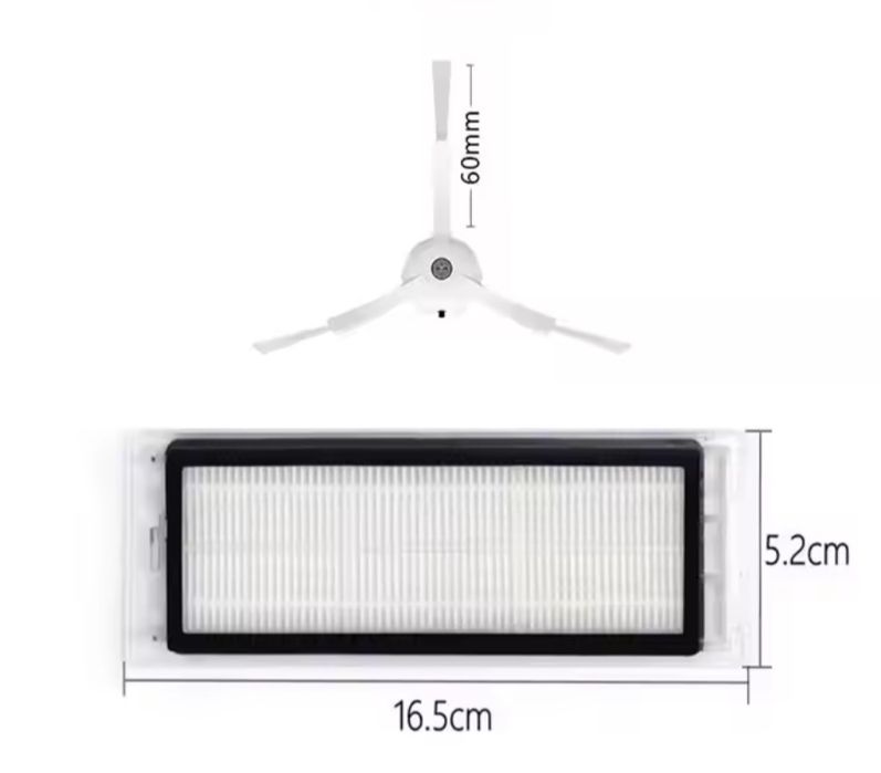 Фільтр і бокова щітка для Xiaomi Mijia 1s, Roborock S5, S50, S6 Pure,