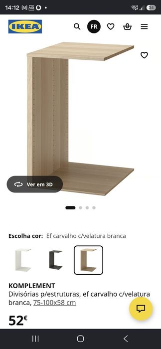 Roupeiro IKEA KOMPLEMENT 4 gavetas