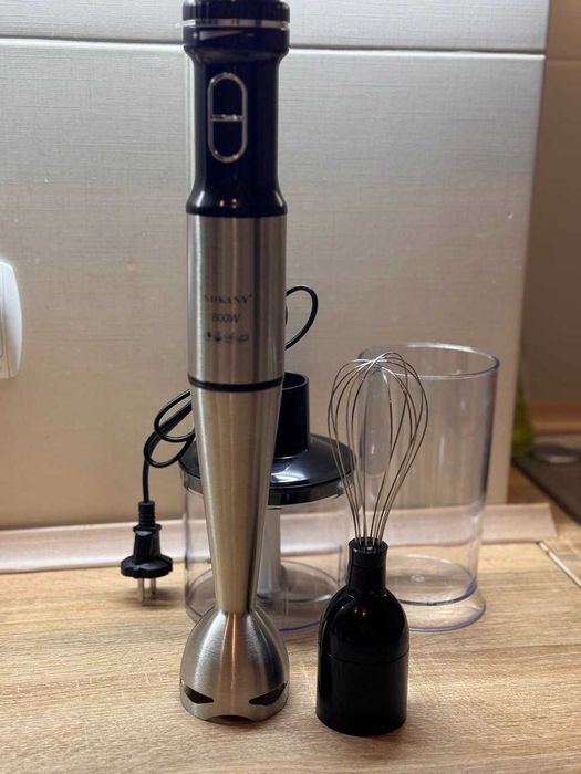 Блендер з 4 насадками і чашею 600мл Sokany 800 Вт на подарунок до свят