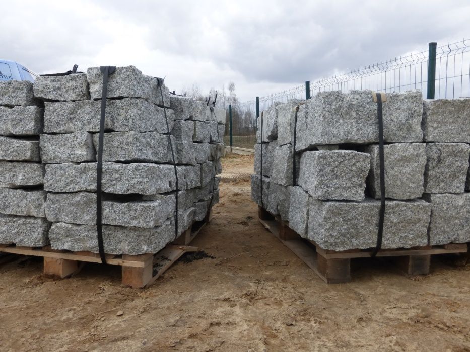 Palisada granitowa Kostka Grys granitowy Obrzeże Gabion Granit Murowy