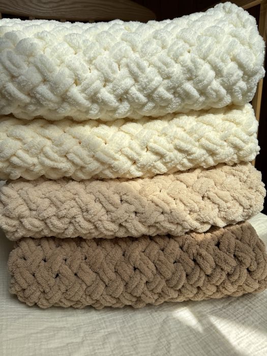 Теплі вязані дитячи пледи крижма тепла