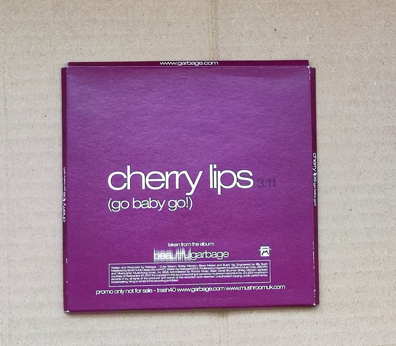 Garbage CD Single Cherry Lips 2001 Promo