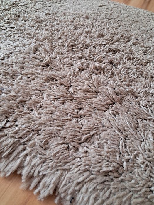 Dywan Shaggy beżowy 80x145, długie włosie