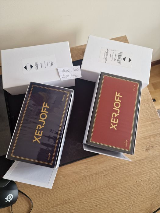 Xerjoff Fatal Charme 50 ml + Xerjoff Golden Green 50 ml – oba są nowe i oryginalne, pełen komplet
