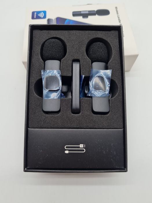 Zestaw 2 mikrofony bezprzewodowe krawatowe USB-C Android