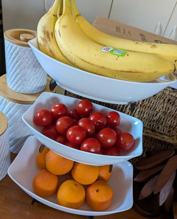 Stojak miski na owoce warzywa akcesoria do kuchni 3 poziomy