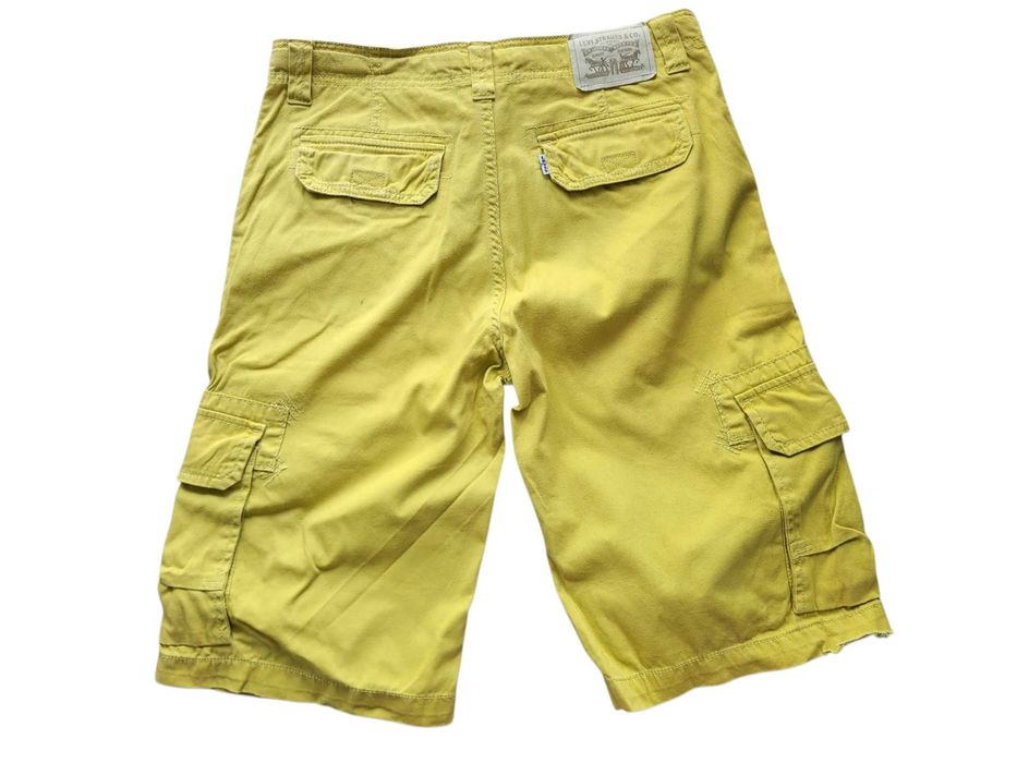 Zielone żółte spodnie męskie szorty LEVI'S Levis S