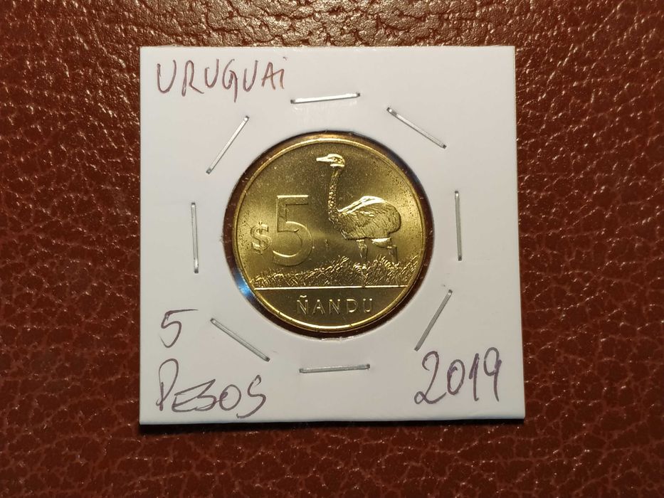 Uruguai - moeda de 5 pesos de 2019 (animais)