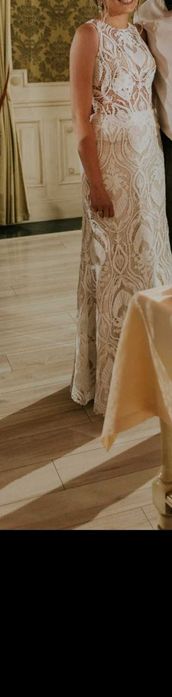 Suknia ślubna koronkowa rybka