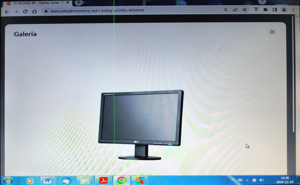 Monitor LED lg flatron w2242s 22 całe aoc lm725 17 cali przebarwienie