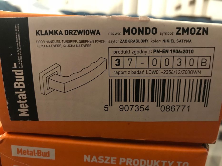 Nowe klamki wewnętrzne Metal-Bud MONDO, nikiel satyna ! Najtaniej!!!