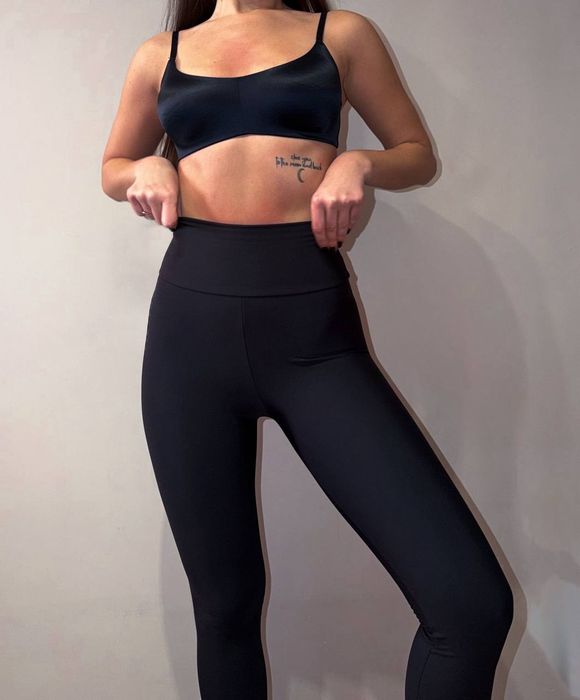 Лосини зі штрипкою «Karol» мікрофліс шоколад  чорний графіт