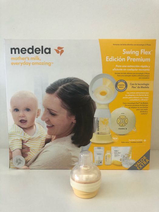 Bomba Medela Swing Flex™ Premium Ed. COMO NOVA + Tetina + 50Sacos NOVO