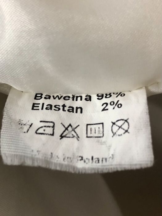 Beżowy bawełniany długi płaszcz trencz damski Małgorzata na wiosnę M