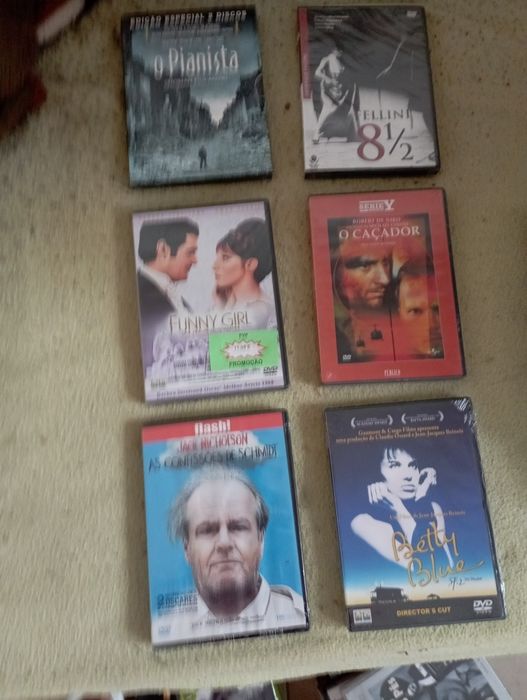 Filmes novos selados e filmes usados