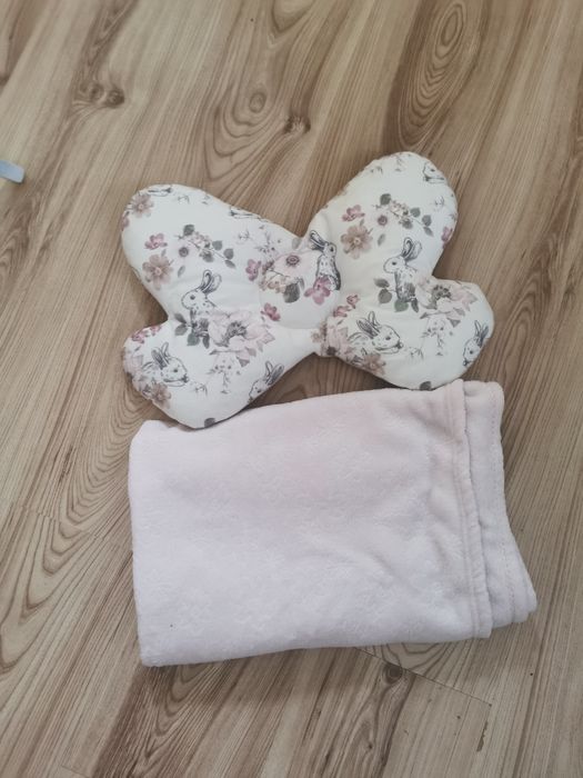 Poduszka motylek i kocyk dla dziewczynki
