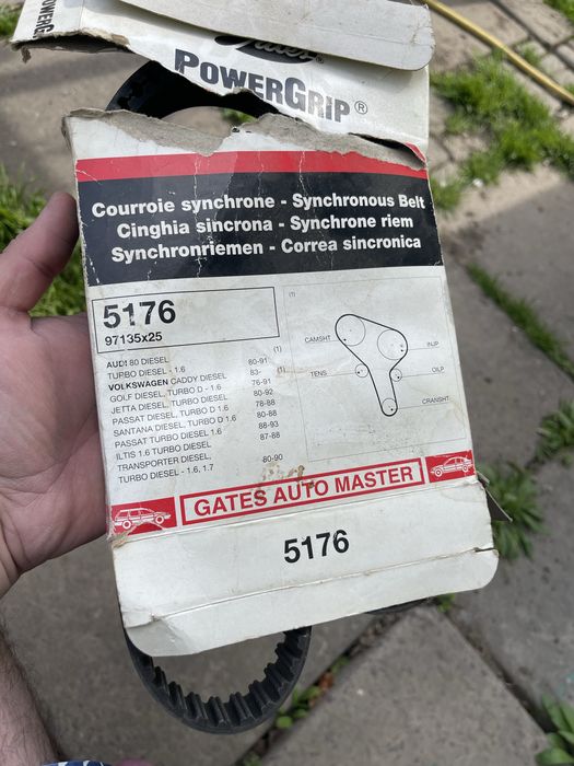 Ремінь ГРМ Gates 5176 VW Golf Passat I, II та Audi 80