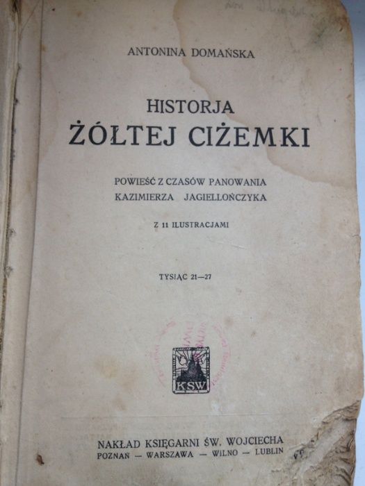 Historja Zółtej Ciżemki - Antonina Domańska