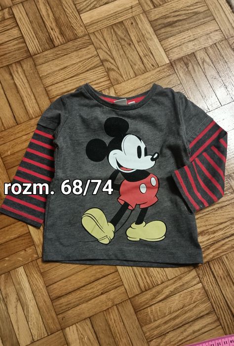Szara bluzka Myszka Miki Disney rozm 68/74