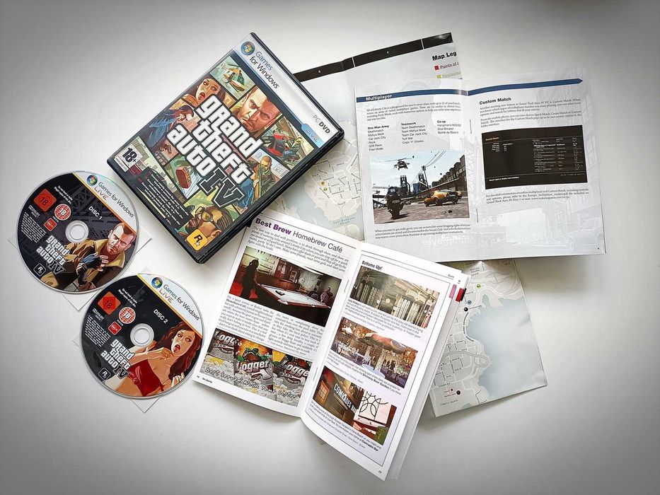 Grand Theft Auto GTA IV PC Angielska Plakat Komplet STAN IDEALNY