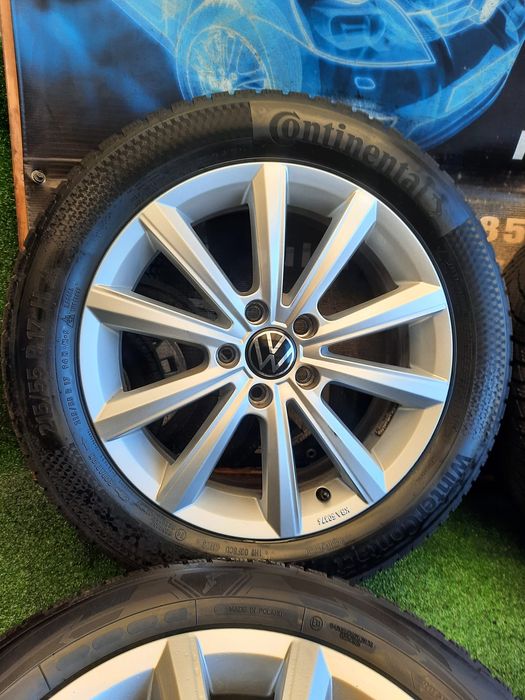 Koła zimowe 17 5×112 Vw Passat B8 B9 T-ROC Turan Arteon Beetle Orginał 9.4mm 2025rok jak Nowe