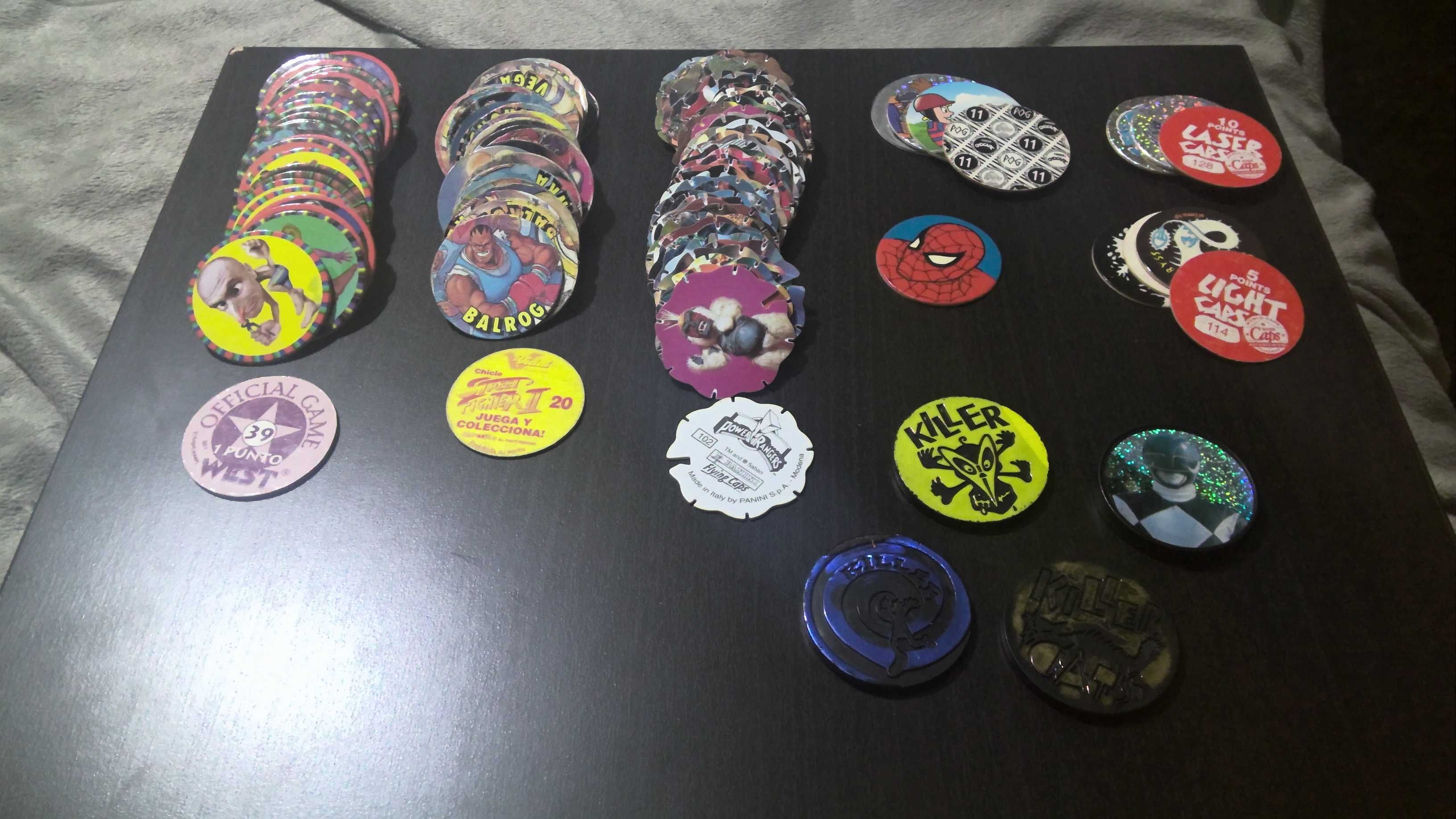 Tazos diversos (Street Fighter, West, Spiderman, Power Rangers, Etc)  Assunção, Ajuda, Salvador E Santo Ildefonso • OLX Portugal