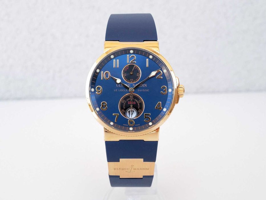 Ulysse Nardin Marine Chronometer 41mm 18K Rose Gold Blue Dial